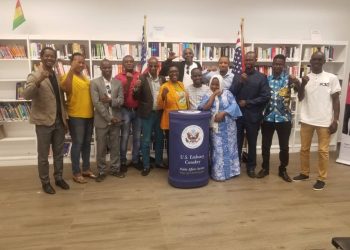 Des journalistes au centre americain de Conakry