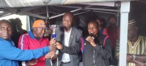 De la gauche vers la droite: Marcel Guilavogui, Alphonse Charles  Whright, Toumba Diakité et Moussa Dadis Camara.