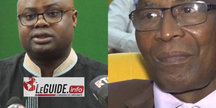De la gauche vers la droite Dr Bernard Goumou et M. Amadou Oury Bah