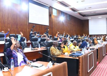 Des Conseilles nationaux entrain de voter la programmation budgetaire 2025 2027