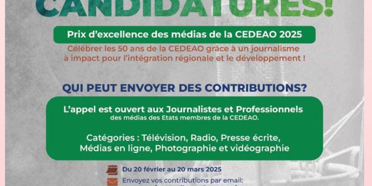 Média : le prix d’excellence des médias de la CEDEAO 2025 annoncé (officiel)