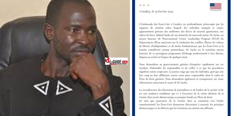 Guinée : les États-Unis déplorent une arrestation de trop « tendance troublante » 1 Guinée : les États-Unis déplorent une arrestation de trop « tendance troublante »