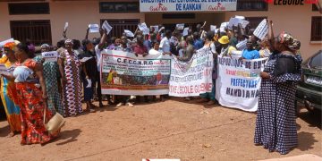 Kankan : La colère débordante des enseignants contractuels qui exigent leur intégration