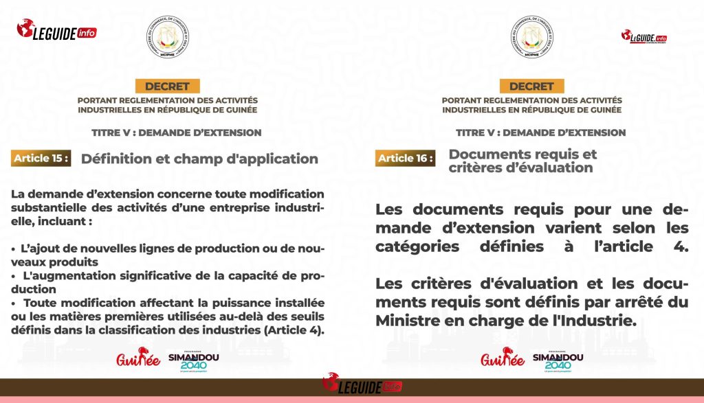 Industrie : La Guinée réorganise ses activités par décret présidentiel 4 3 Decret portant reglementation des activites industrielle en Republique de Guinee