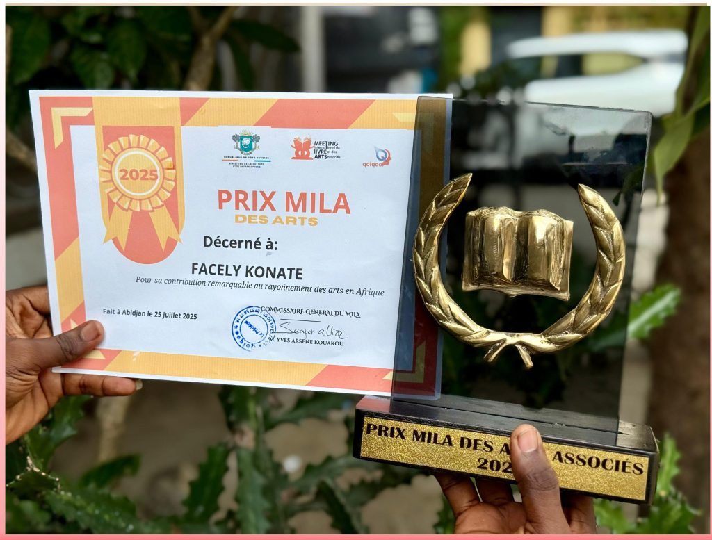 Abidjan : le guinéen Facely Konaté rafle le Prix MILA des Arts Associés 2025 2 CERTIFICAT DE RECONNAISSANCE ET PRIX