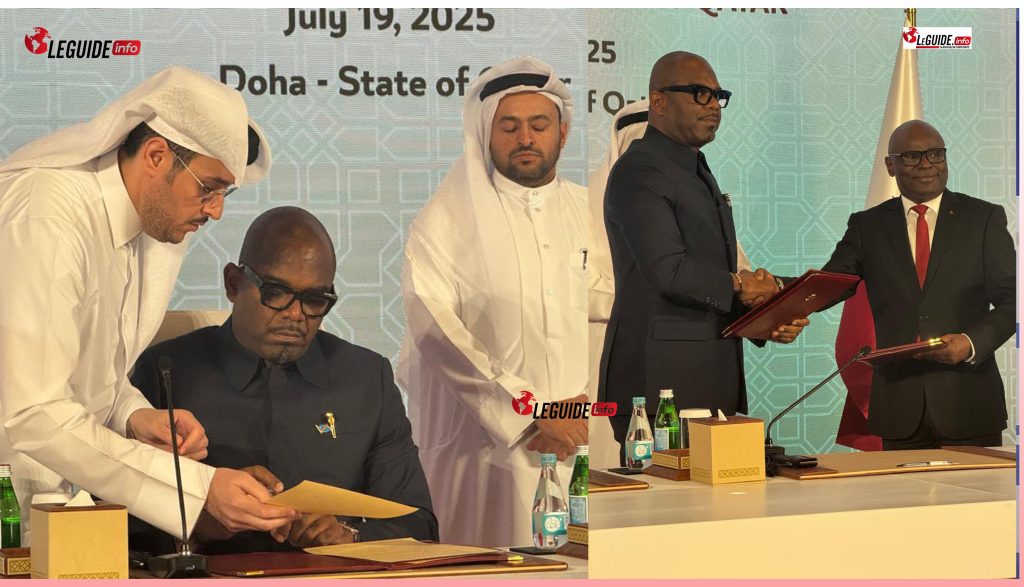 Doha Qatar le gouvernement congolais et le groupe rebelle de AFCM23 signent une declaration de principe