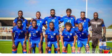 L'équipe nationale haïtienne, qualifiée à la Coupe du ?onde de football.