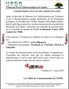 Communique de lUFDG