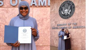 M'ballou Sylla de retour des États-Unis