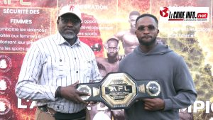 Ibrahima Kalil Touré, président de la fédération guinéenne de MMA et Oumar Diallo, président d'AFL