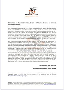 Communiqué du mouvement TLP-GUINÉE