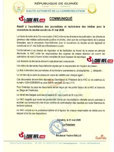 Communiqué de la HAC relatif à l'accréditation des journalistes