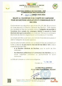 Communiqué de la DGE