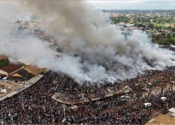 Le grand marché de N'Zérékoré ravagé par les flammes, un bilan matériel catastrophique