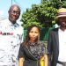 Sékou Jamal Pendessa (SG), Djénabou Diallo (Chargée de comm) et Abdoulaye Cissé (SG-Adjoint) du SPPG