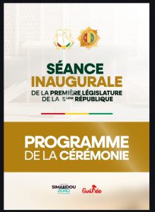 Chronogramme de la cérémonie inaugurale de l'assemblée nationale 