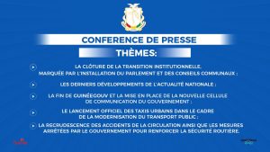 Annonce d'une conférence de presse du gouvernement guinéen à Conakry