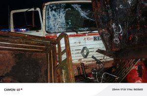 Sangarédi en deuil : un apprenti mécanicien de 12 ans tué dans un accident de la circulation à Lavage 3 L'impact de l'accident en image