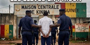 Plus jamais les élèves en prison. Images générée par Mohamed Aly Pendessa, Journaliste d'investigation
