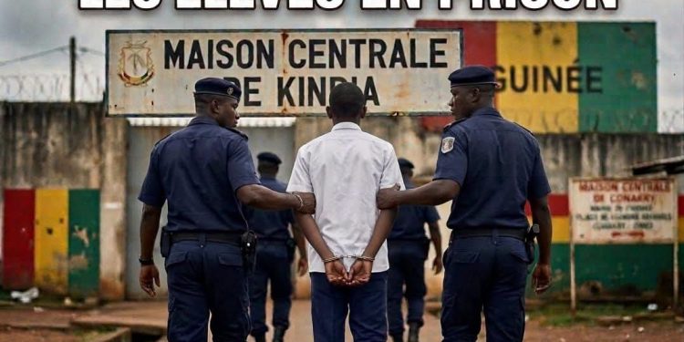Plus jamais les élèves en prison. Images générée par Mohamed Aly Pendessa, Journaliste d'investigation