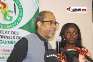 Installation du nouveau bureau du SPPG : le gouvernement promet d'agir « très bientôt » 2 Souleymane Bah, secrétaire général du minsitère de la communication, de l'économie numérique et de l'innovation