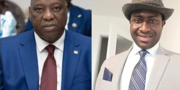 Mohamed Aly Pendessa, Journaliste d'investigation et S.E Dr Morissanda Kouyaté, Ministre guinéen des Affaires Etrangères
