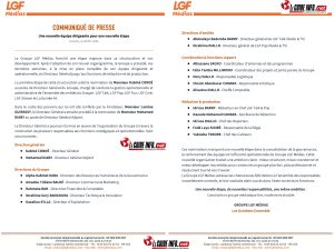Communiqué de Presse Nominations